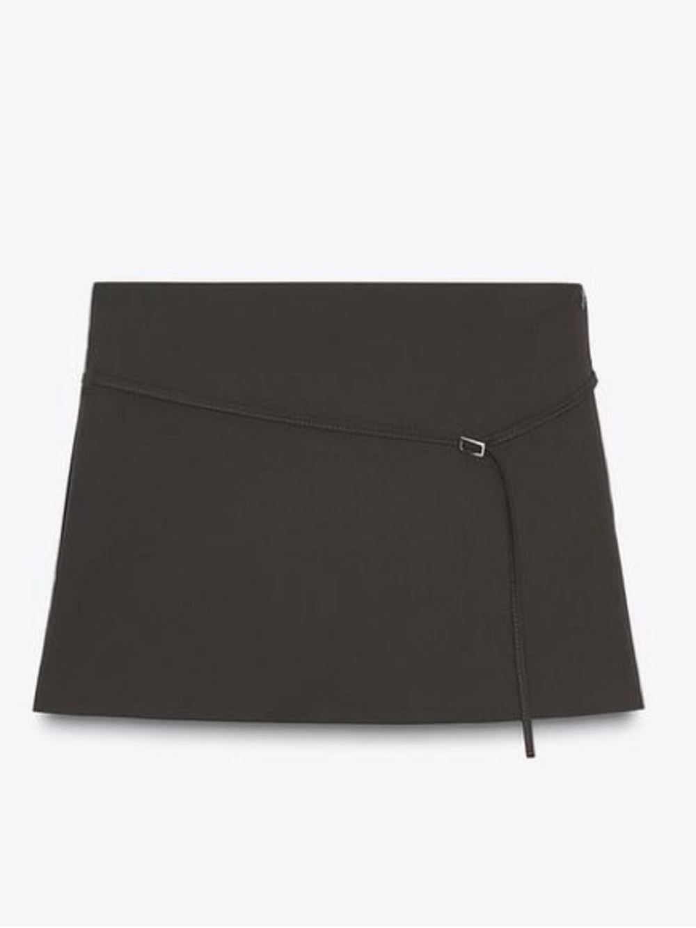 Zara Black Skort XL Skirt/Shorts Slim Wrap Belt Msrp $46